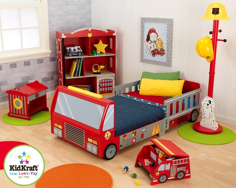 Fire Truck Toddler Bed | Kids Bedroom Ideas | Unique Toddler Beds #toddlerbeds