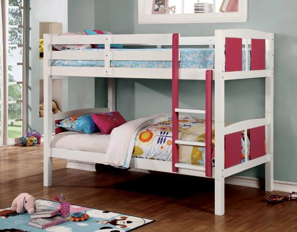 Rachel Twin Over Twin Bunk Bed - Kids Twin Over Twin Bunk Beds #bunkbeds #kidsbeds #kidsbedroom